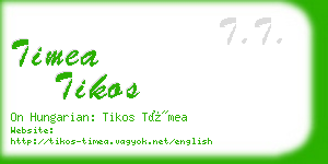 timea tikos business card